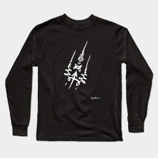 Unique Zodiac Unalome Saggitarius Birthday Minimalistic Zen Goth Long Sleeve T-Shirt